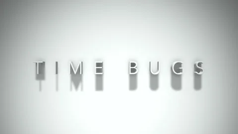 Time bugs 3D title animation with shadows on a white background Stock Footage 297382539