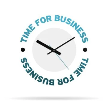 Time for business clock Illustrazione stock