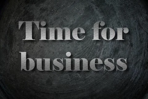 Time for business text on background Stock Illustration