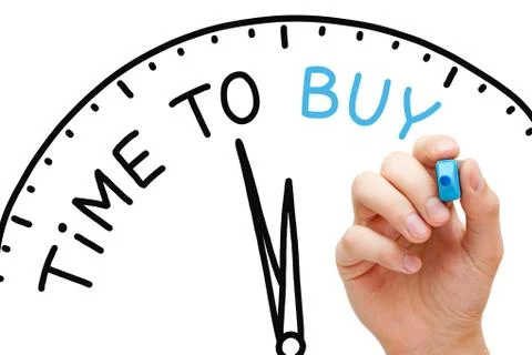 Time To Buy Clock Concept Stock-Fotos