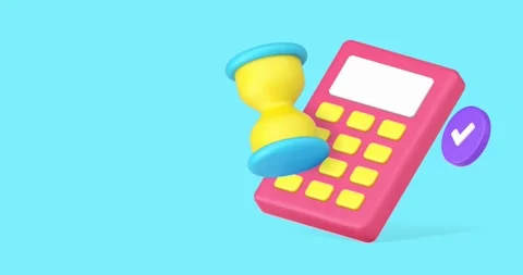 Time calculation payment deadline future profit deposit banner 3d icon animation Stock Footage 297458062