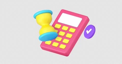 Time calculation payment future profit deposit 3d animation with alpha channel Stock Footage 297464426