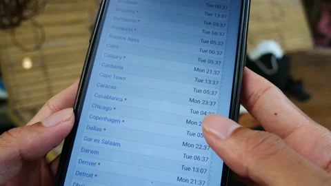 Time in the capital in different time zones. Stock-Footage 204853495