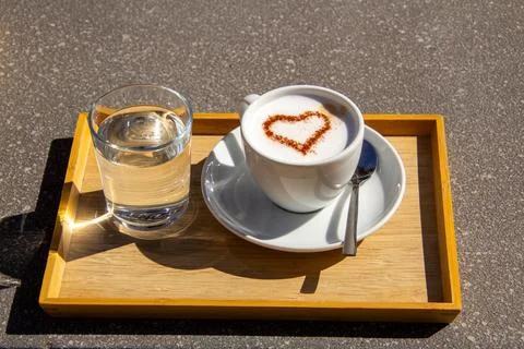 Time for a cappucino coffee Stock Photos