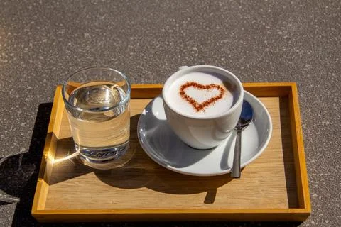 Time for a cappucino coffee Foto stock