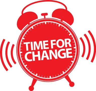Time for change alarm clock icon, vector illustration Illustrazione stock