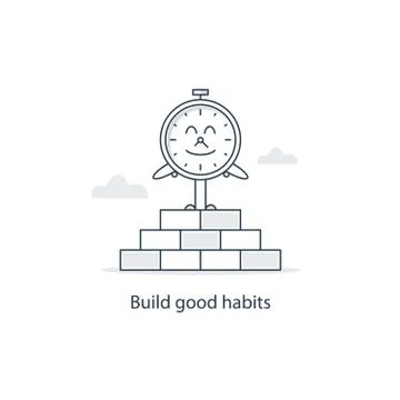 Time to change and develop good habits Stock Illustration