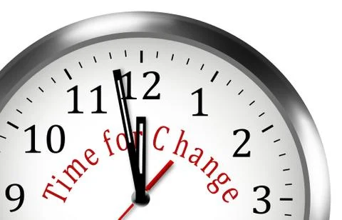 Time for change clock Stock Illustration