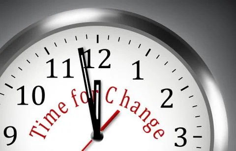 Time for change clock Stock Illustration