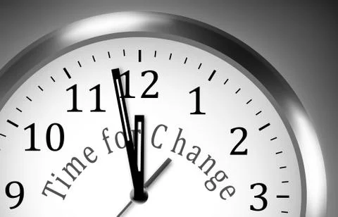 Time for change clock Stock Illustration