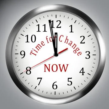 Time for change clock Stock Illustration