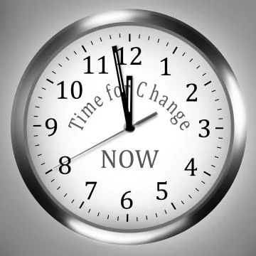 Time for change clock Stock Illustration