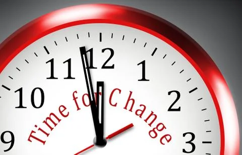 Time for change clock Stock Illustration