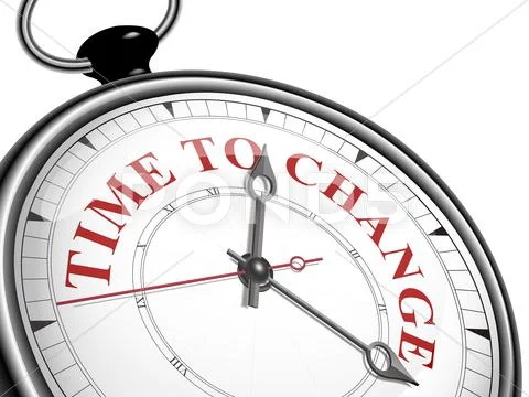 Time to change concept clock Illustrazione stock