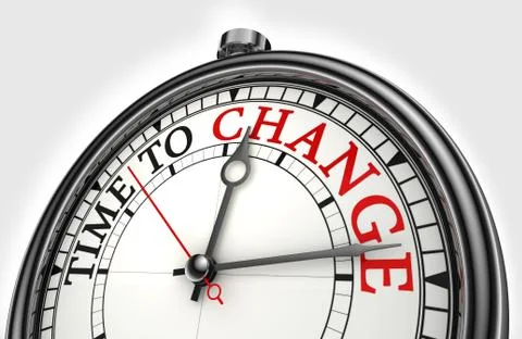 Time to change concept clock Stock Illustration
