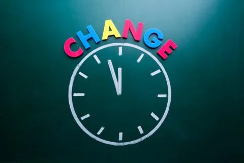 Time to change concept Foto stock