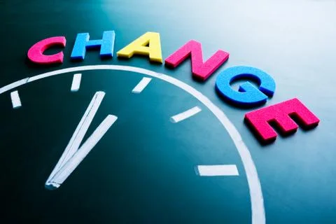 Time to change concept Foto stock