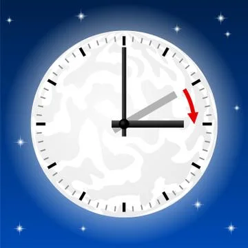 Time change to daylight saving time Stock Illustration