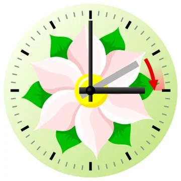 Time change to daylight saving time Illustrazione stock
