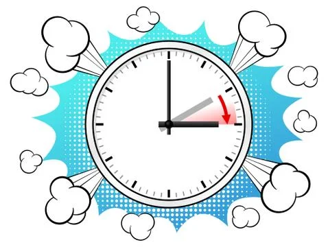 Time change to daylight saving time Stock Illustration