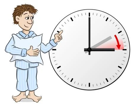 Time change to daylight saving time Stock Illustration