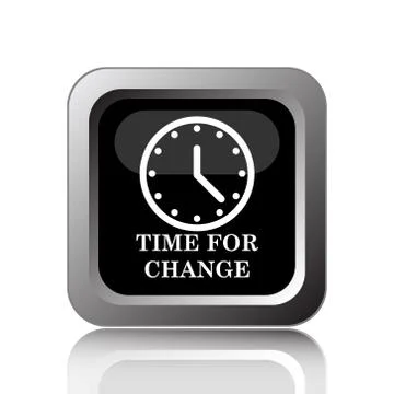 Time for change icon. Internet button on white background.. Stock Illustration