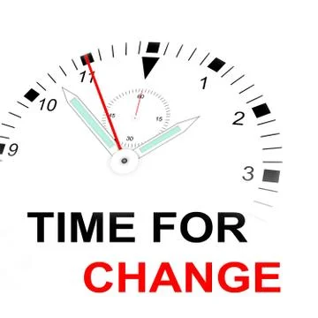 TIME FOR CHANGE Stock Illustration