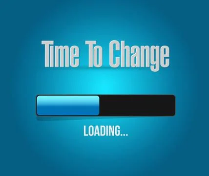 Time to change loading bar sign isolated concept Ilustración de archivo