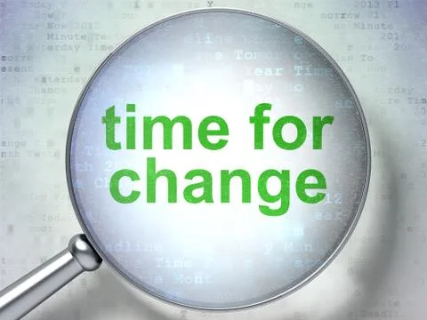 Time for Change with optical glass Stockillustratie