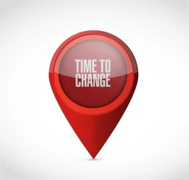 Time to change pointer sign isolated concept 스톡 일러스트
