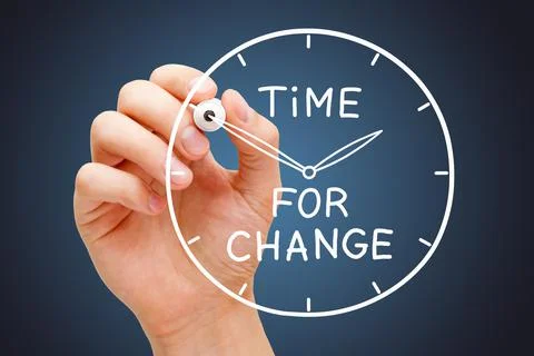 Time For Change Progress And Improvement Concept Foto stock