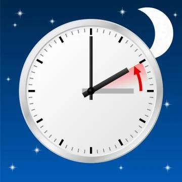Time change to standard time Stock Illustration