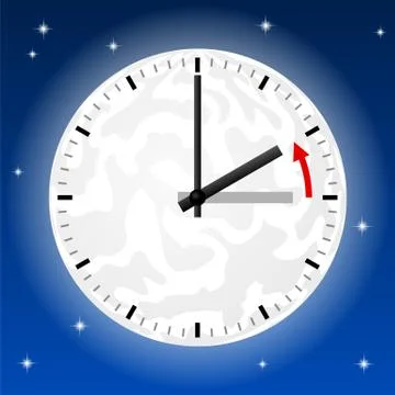 Time change to standard time Stock Illustration