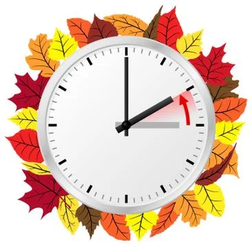 Time change to standard time Stock Illustration