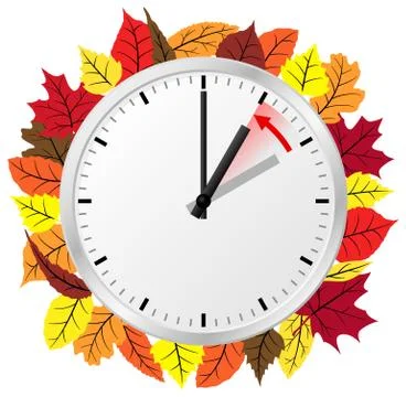 Time change to standard time Stock-Illustration