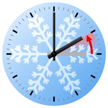 Time change to standard time Stock-Illustration