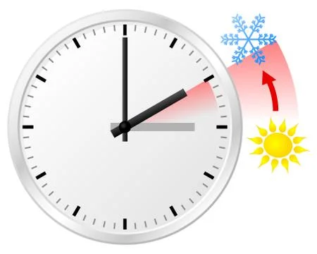 Time change to standard time Stock Illustration
