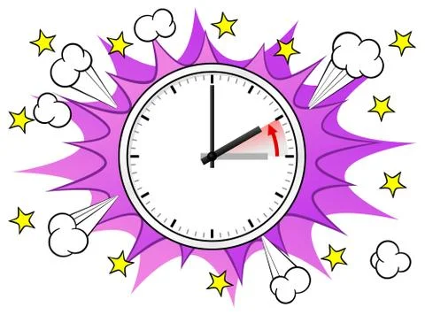 Time change to standard time Illustrazione stock