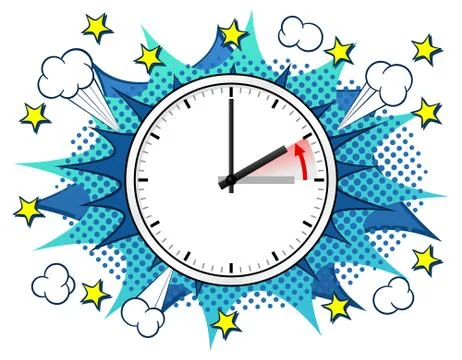 Time change to standard time Stock Illustration