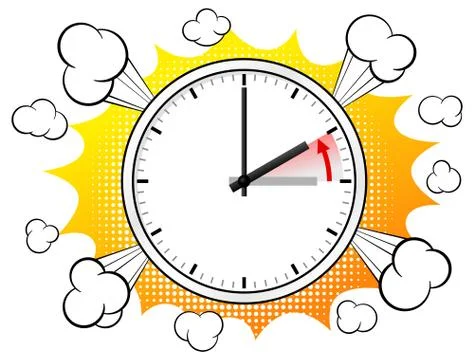 Time change to standard time Stock Illustration