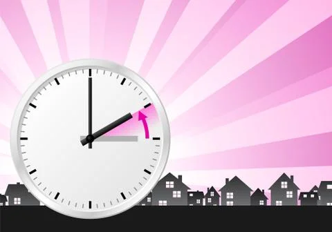 Time change to standard time Stock Illustration