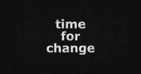 TIME FOR CHANGE text on board 库存插图