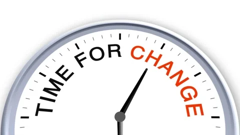 Time For Change Word or Text on Clock Moving Fast for Time Concept Stock Footage 284222132