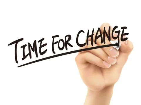Time for change written by hand Stock Illustration