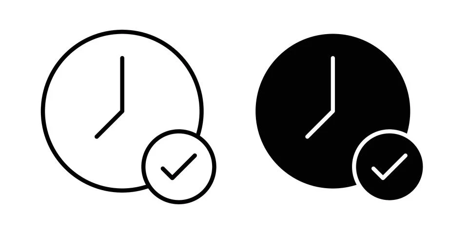 Time check icon vector editable eps10 イラスト素材