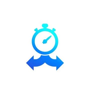 Time to choose icon on white Ilustração Stock