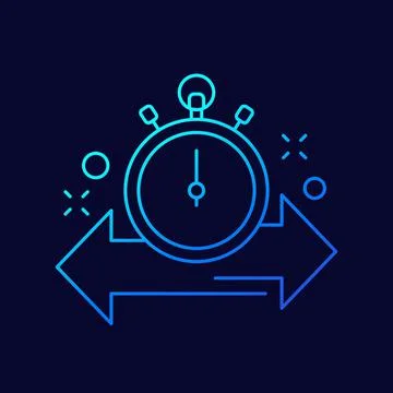 Time to choose, thin line icon Ilustração Stock