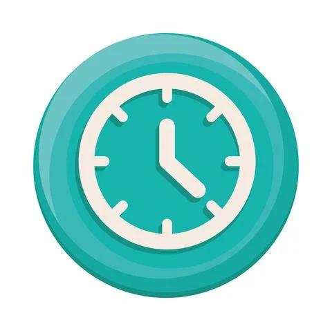 Time clock app button 스톡 일러스트