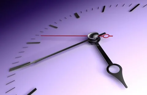 Time clock closeup on deep blue Stock Illustration