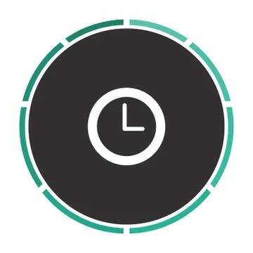 Time clock computer symbol Stock Illustration